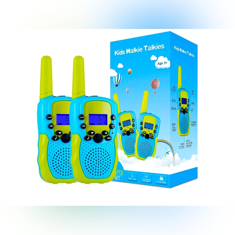 Walkie Talkies for Kids 22 Channels 2 Way Radio Toy with Backlit LCD Flashlight